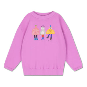 Repose AMS - Oversized Cozydrop Oiseaux Organic Cotton Sweatshirt | Pink