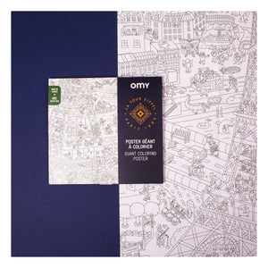 Omy - Large Eiffel Tower Poster | Navy Blue