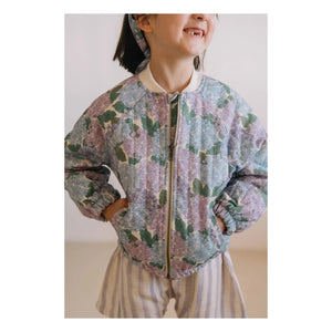 Studio Bohème - Léon Flowers Organic Cotton Bomber Jacket | Purple