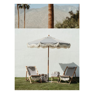 Business & Pleasure Co. - Fringed Umbrella | Navy Blue