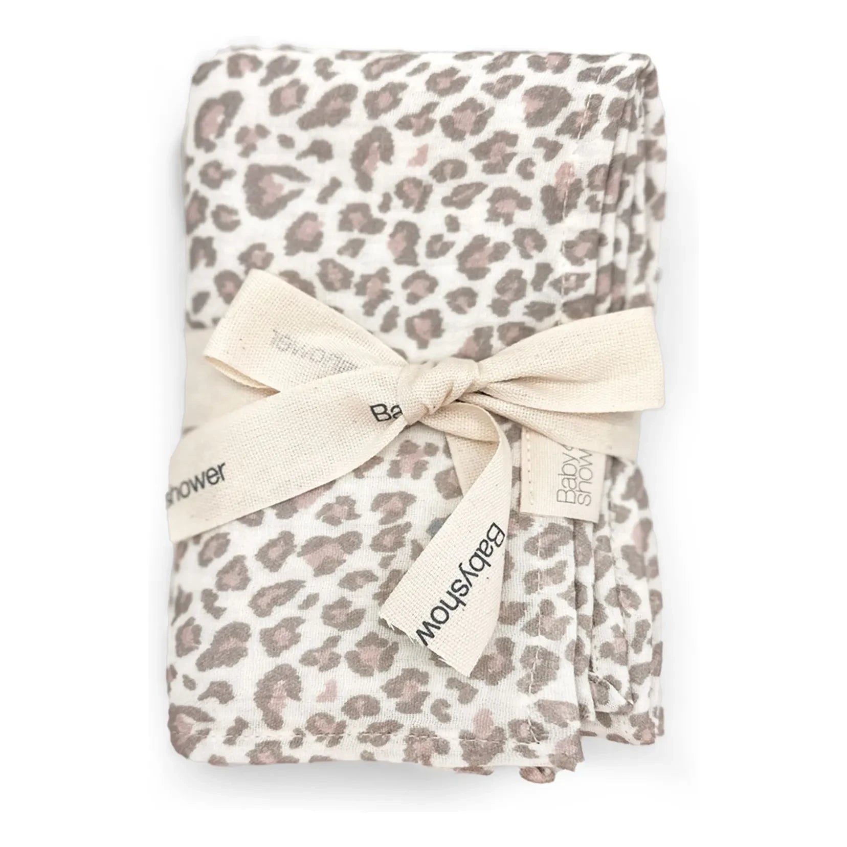 Babyshower - Leopard Diaper Cloths - Set of 3 | Ecru