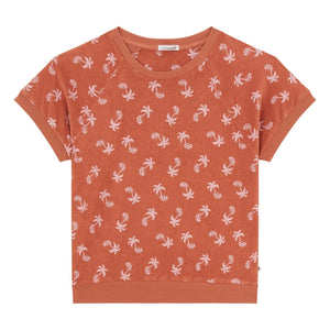 Sunchild - Jaco Eponge Short Sleeve Sweatshirt | Terracotta