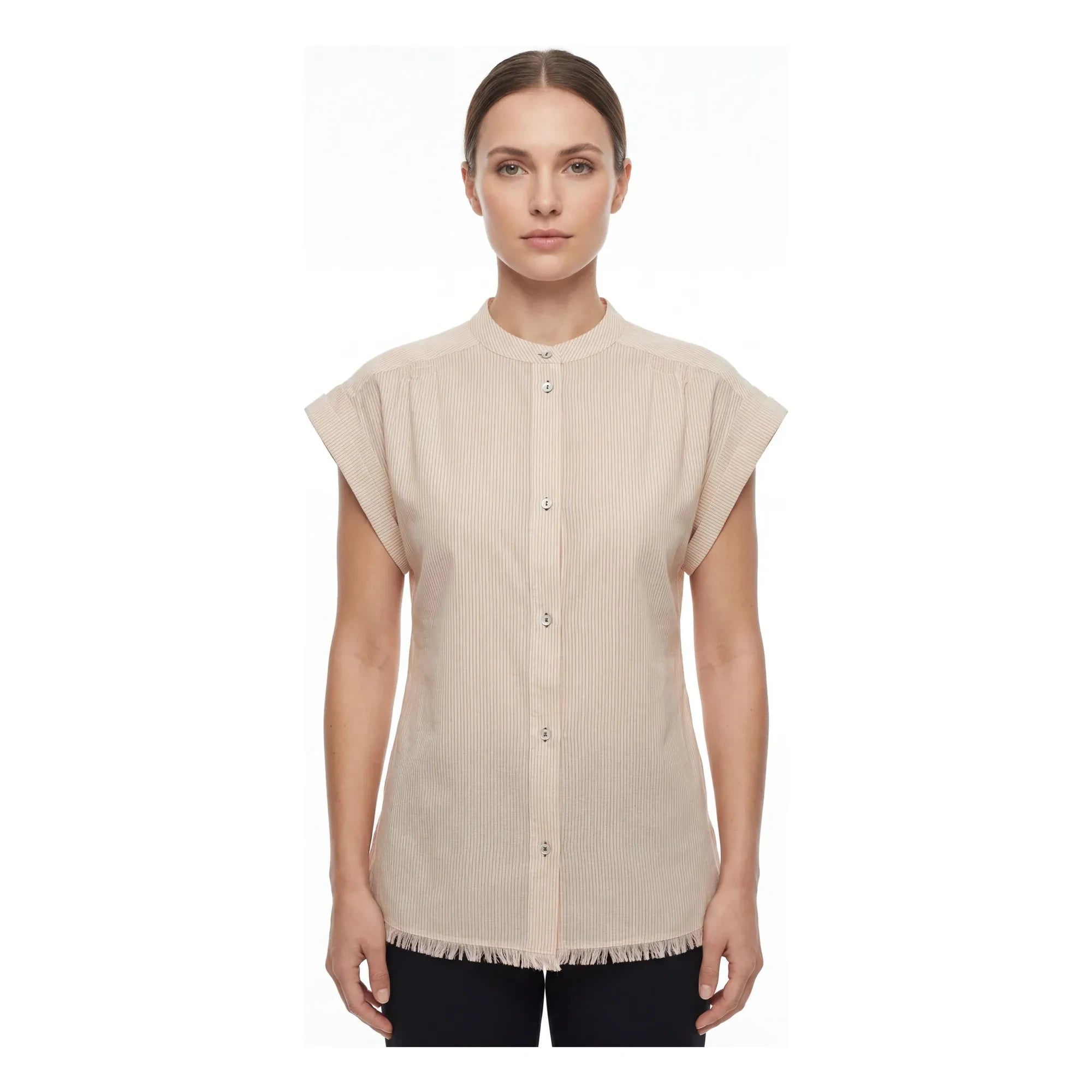 Hod - Striped Blouse Amandine Cotton | Cream