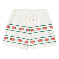 Tinycottons - Roses Organic Cotton Shorts | White