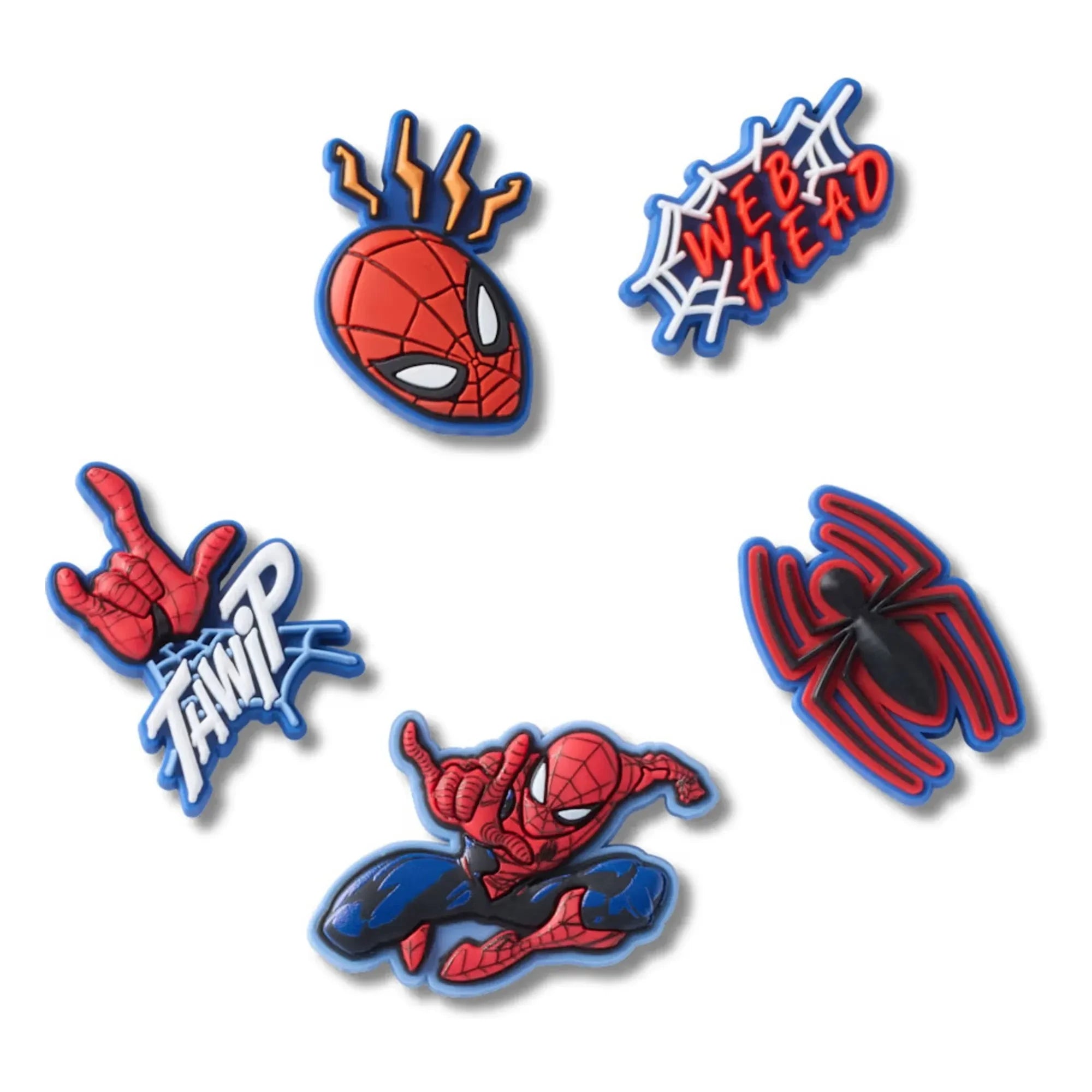 Crocs - Set of 5 Jibbitz Spider-Man Charms | Red