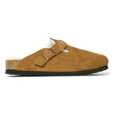 BIRKENSTOCK - Boston Kürklü Süet Cloglar - Yetişkin Koleksiyonu | Kamel