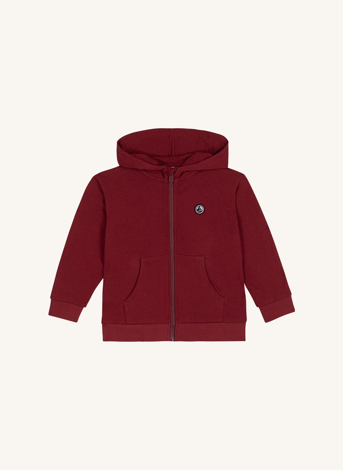 Petit Bateau - Logo Hooded Top | Burgundy