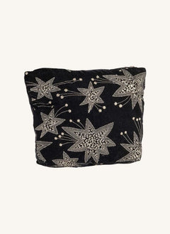 Anna + Nina - Starry Eve Velvet Makeup Bag | Black