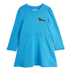 Mini Rodini - Dachshund Organic Cotton Dress | Blue