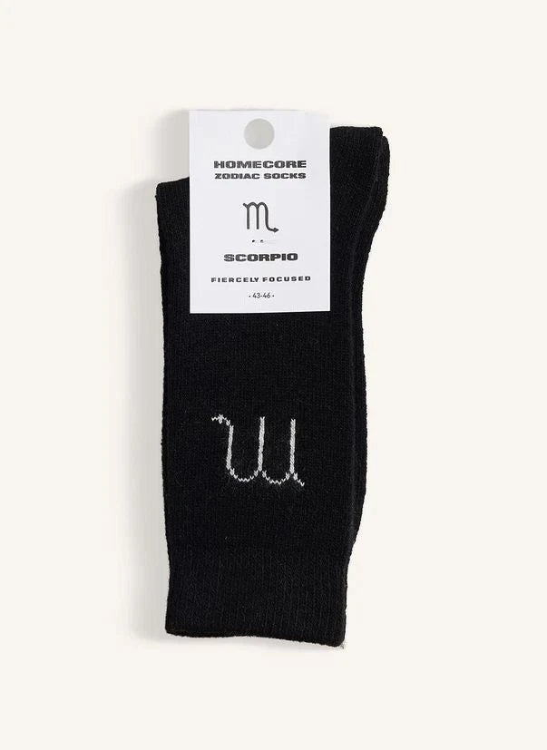 Homecore - Zodiac Scorpio Socks | Black