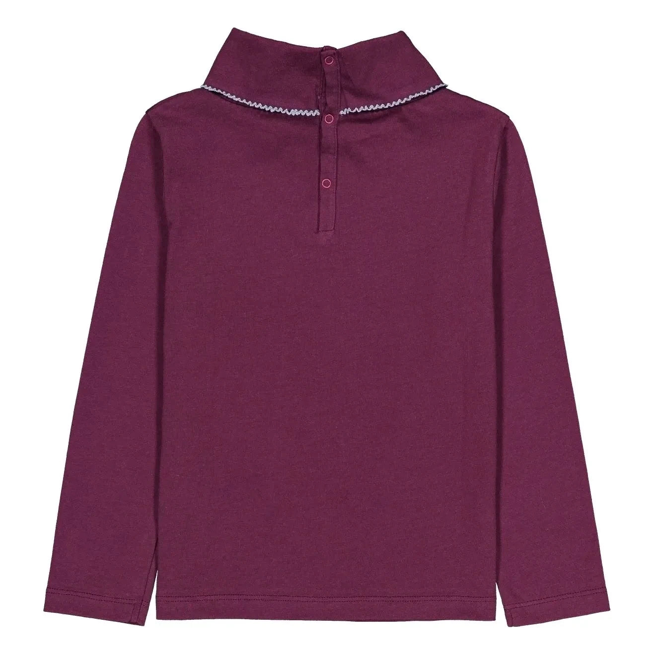 Hello Simone - Twiggy Organic Cotton Turtleneck, Solid Color | Burgundy