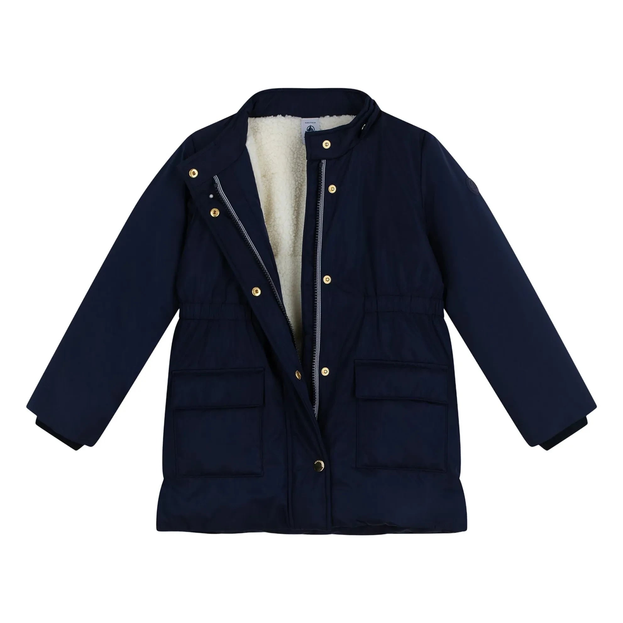 Petit Bateau - Flat Elastic Waist Regular Fit Parka | Navy Blue