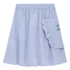 True Artist - No.7 Striped Seersucker Skirt | Blue