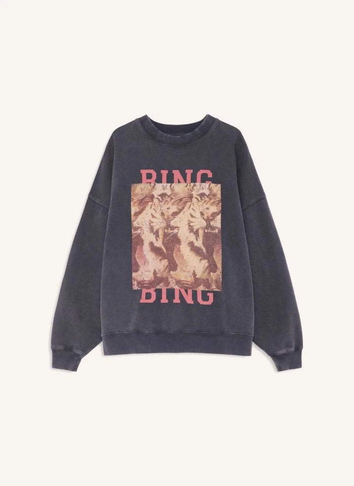 Anine Bing - Miles Tiger Bing cotton sweatshirt | Black