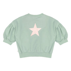 Jenest - Balloon Etoile Organic Cotton Sweatshirt | Almond Green