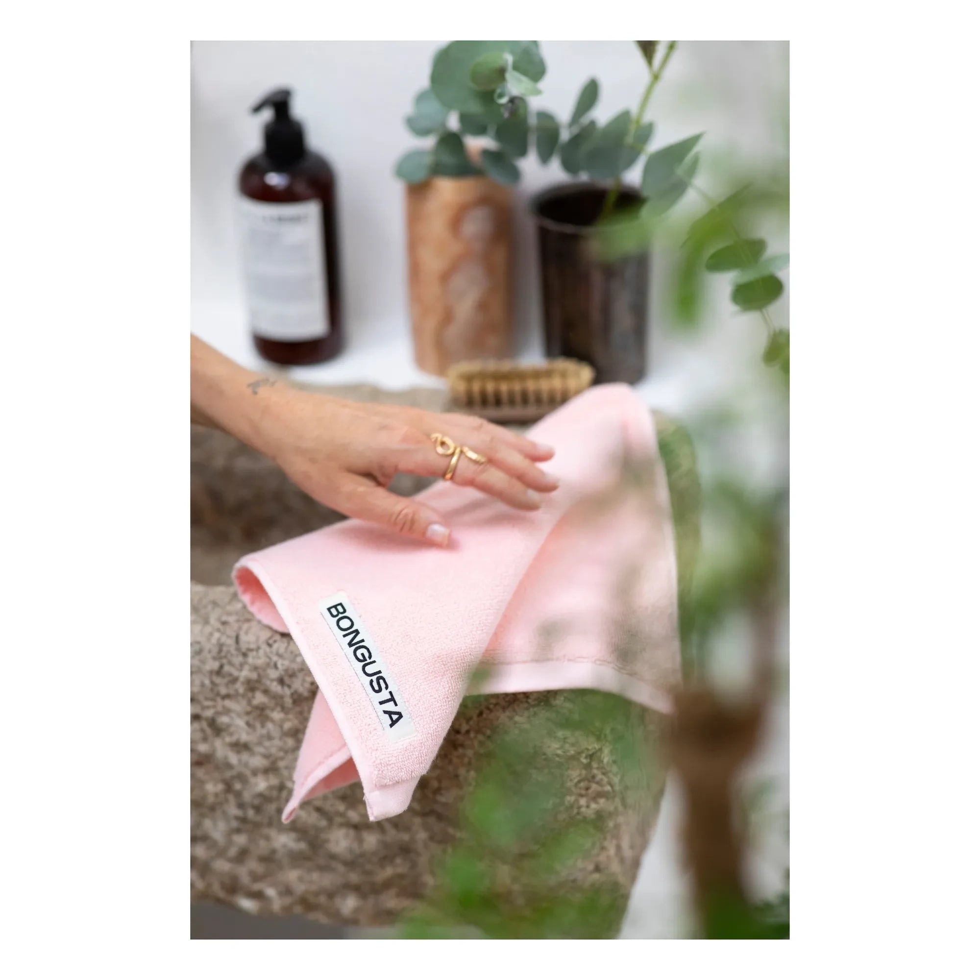 Bongusta - Naram guest towel | Powder Pink