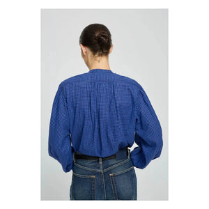 Laurence Bras - Magrita Cotton Gingham Blouse | Blue