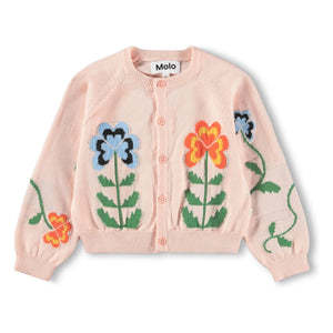 Molo - Gert Organic Cotton Floral Cardigan | Light Pink