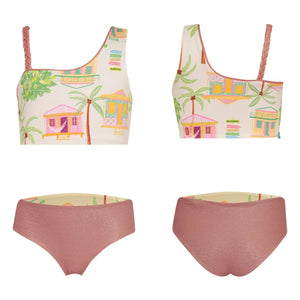 Pepita & Me - Marea Island Asymmetric Swimsuit | Ecru