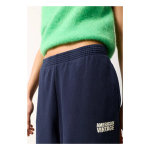American Vintage - Plizzy Cotton Jogger | Navy Blue