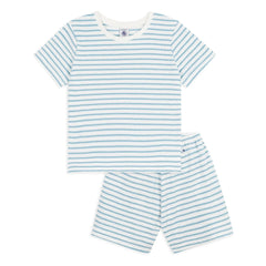 Petit Bateau - Striped Towel Pajama Shorts | Blue