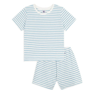 Petit Bateau - Striped Towel Pajama Shorts | Blue