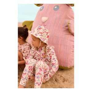 Louise Misha - Devy Fleuri Recycled Fiber Bath Cap | Cream