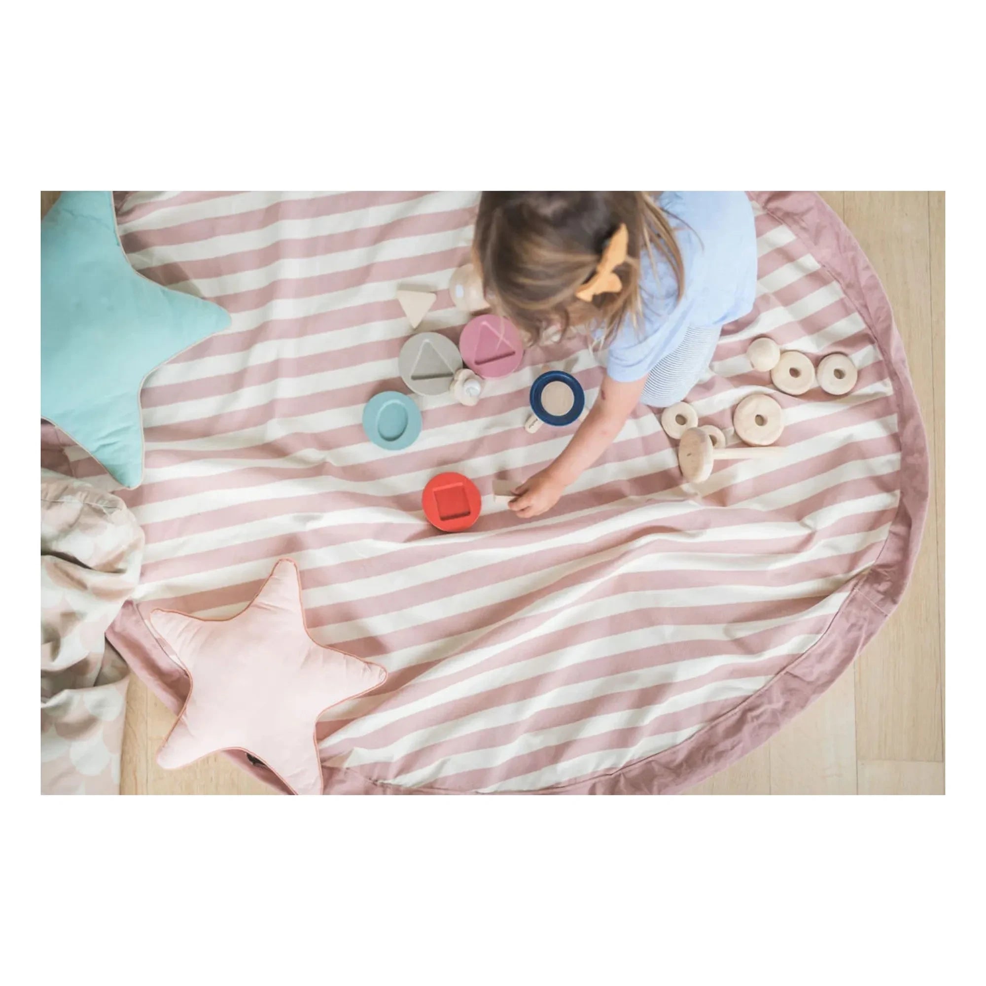 Play and Go - Noomad Bag / Play Mat - Striped | Pink