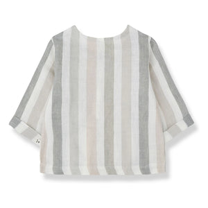 1+ in the family - Casavells Striped Linen Shirt | Ecru