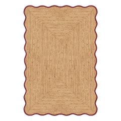 Layered - Clam jute rug | Matte black