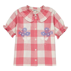 Hello Simone - Carlina Carreaux Blouse | Pink