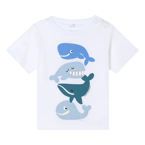 Stella McCartney Kids - Whales Organic Cotton T-Shirt | White