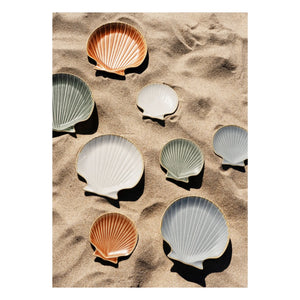 Madam Stoltz - Stoneware shell pocket organizer | Beige