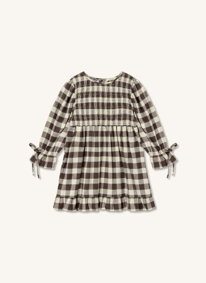 Fliink - Cody Checkered Dress | Ecru