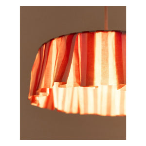 Nobodinoz - Organic Cotton Voile Striped Lampshade | Red