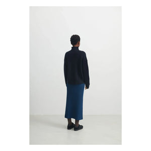 FUB - Raw Wool Sweater - Women's Collection | Navy