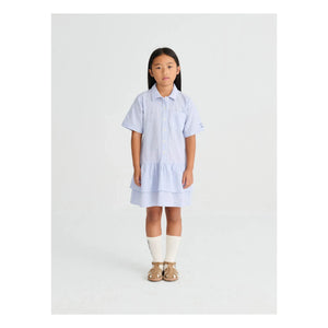True Artist - N°16 Striped Seersucker Dress | Blue