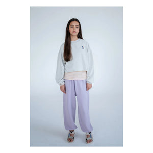 Repose AMS - Organic Cotton Crop Sweatshirt | Gray Melange
