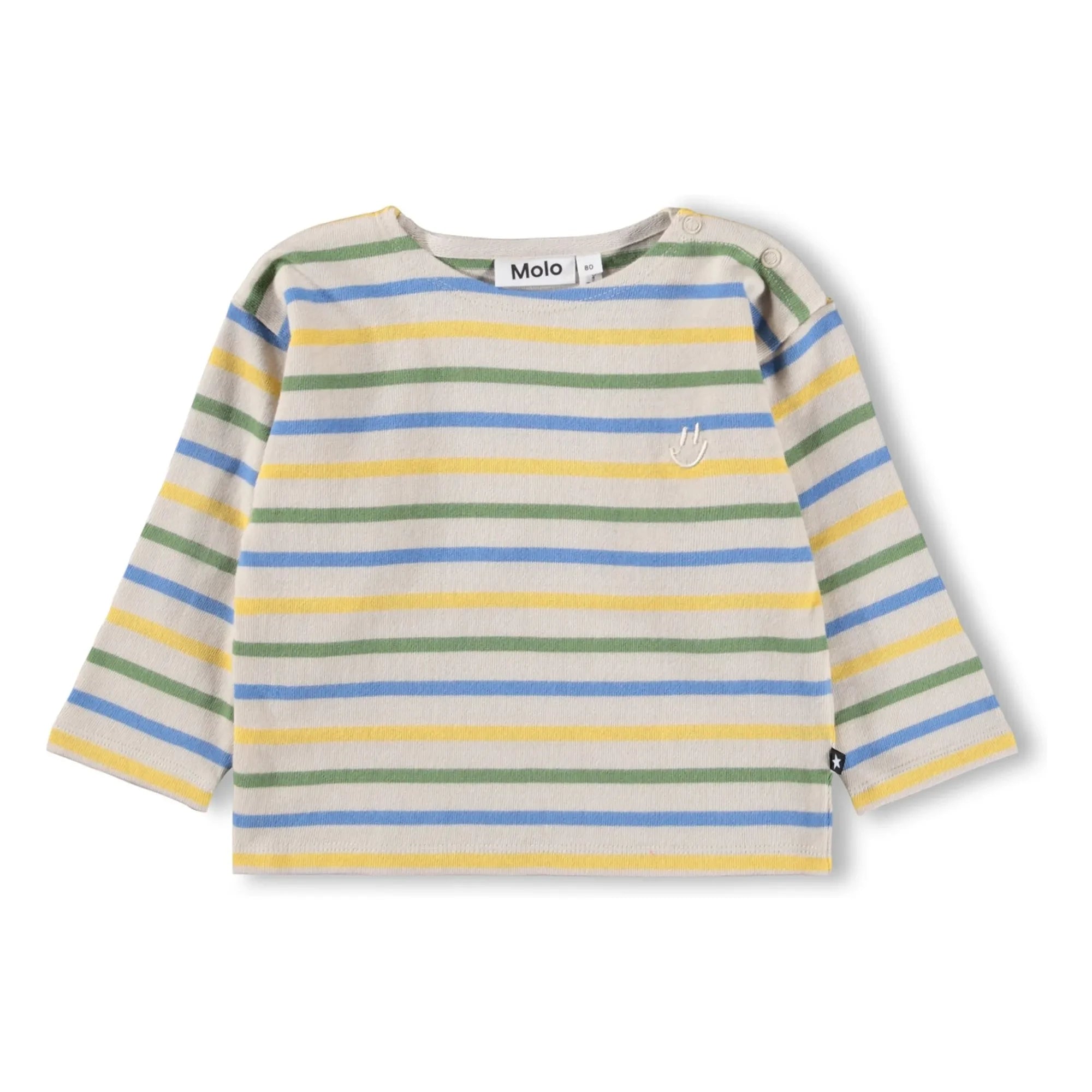Molo - Edarko Striped Organic Cotton T-Shirt | Ecru