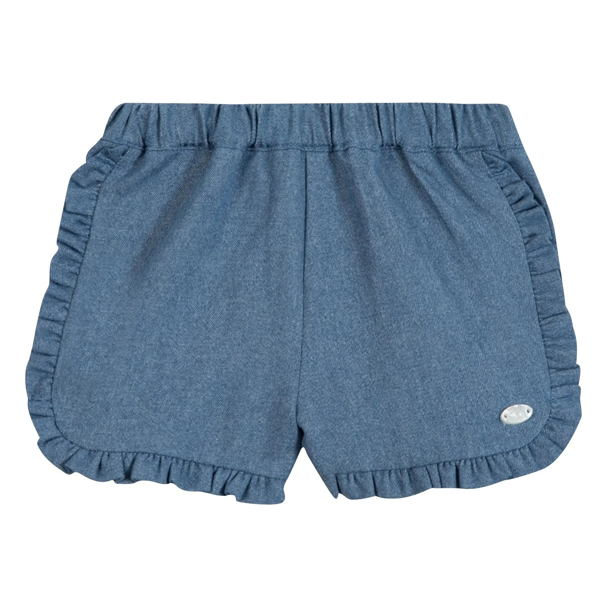 Tartine et Chocolat - Ruffled Shorts | Denim Blue