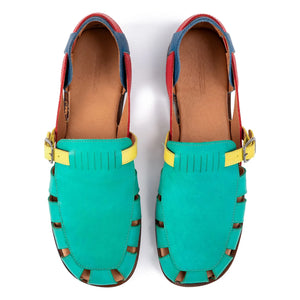 Bobo Choses - Color Block Leather Sandals | Green