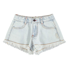 Piupiuchick - Distressed Denim Shorts | Washed Blue