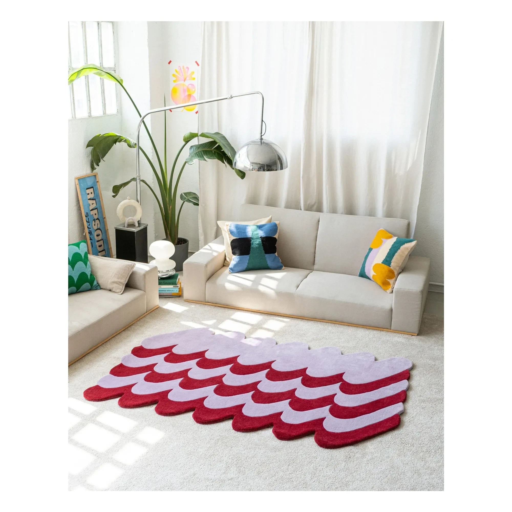 Tarta Gelatina - Pasto Wool Rug | Burgundy