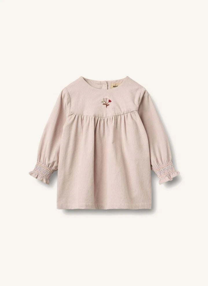 Wheat - Solvej organic cotton dress | Powder Pink