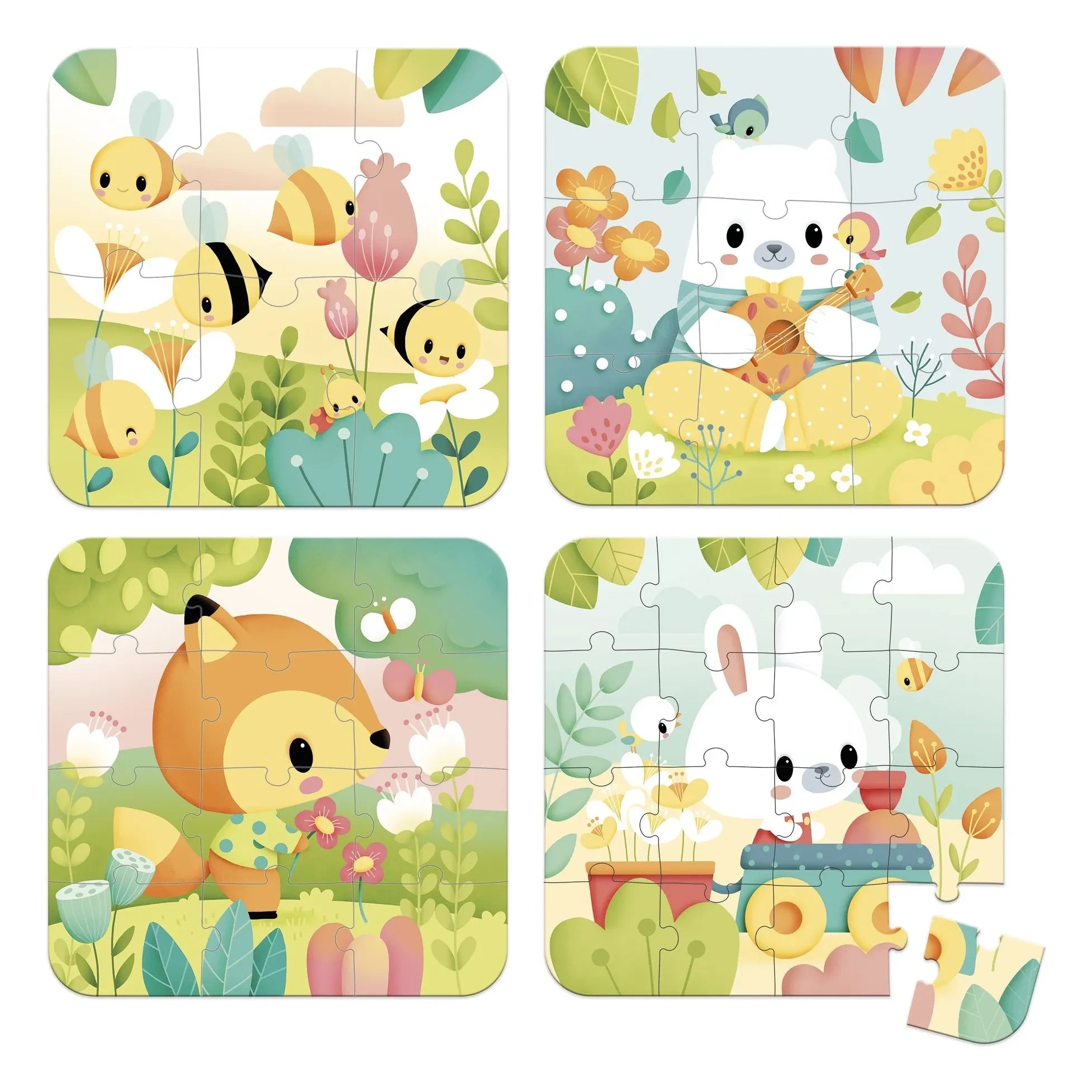 Janod - Pure Evolutionary Puzzles - 4-piece Puzzle