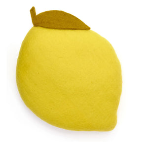 Muskhane - Felt lemon pillow | Yellow