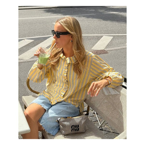 SISSEL EDELBO - Mirelle Striped Shirt | Yellow