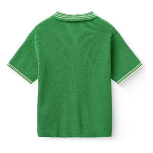 Copenhagen Colors - Organic Cotton Knit Polo Shirt | Meadow Green