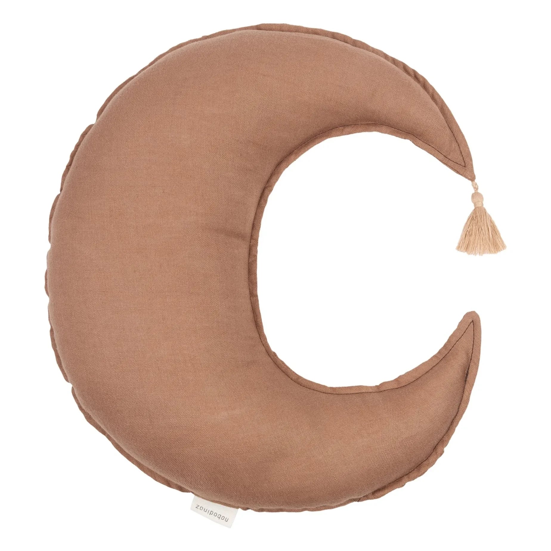 Nobodinoz - Lune Cushion - French Linen | Hazel