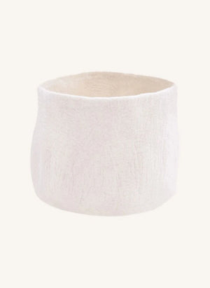 Muskhane - Felt Basket | White